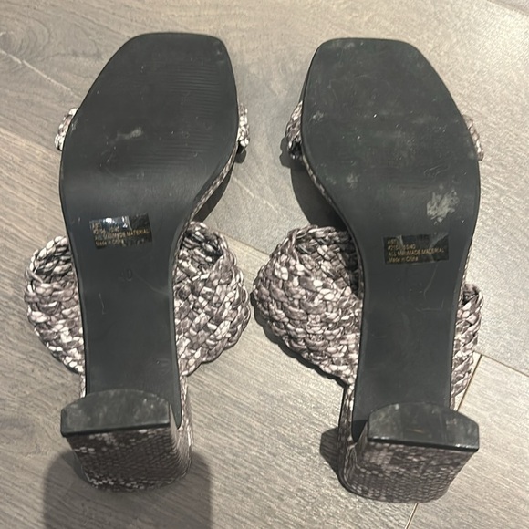 Articles of Society Asti Braided Open Square Toe Blocked Heeled Sandals Size 10 - Picture 15 of 16